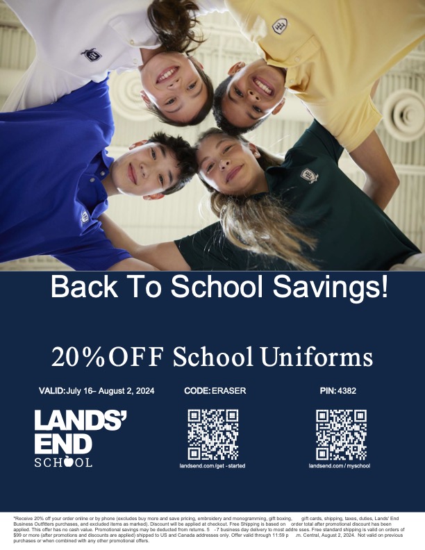 Lands' End Uniform flyer