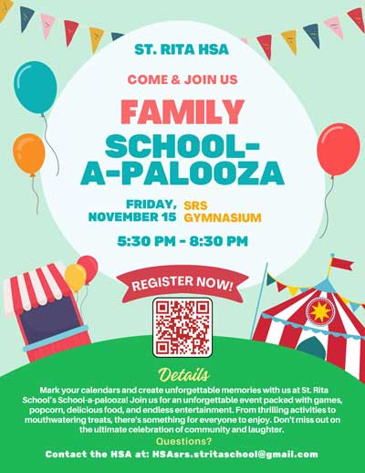 School A Palooza flyer